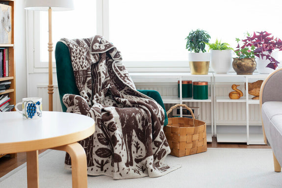 METSIKKO Blanket (Brown White)