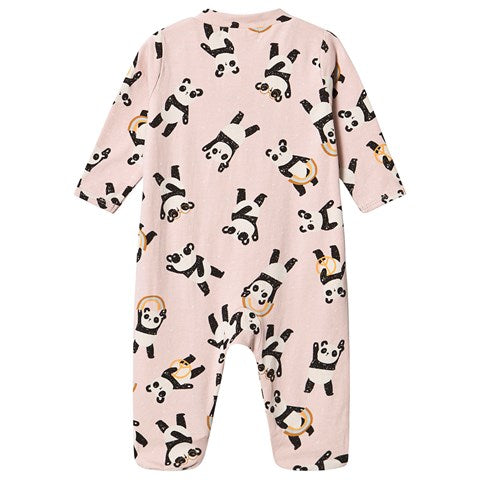 Zip Front Sleepsuit Panda Pink