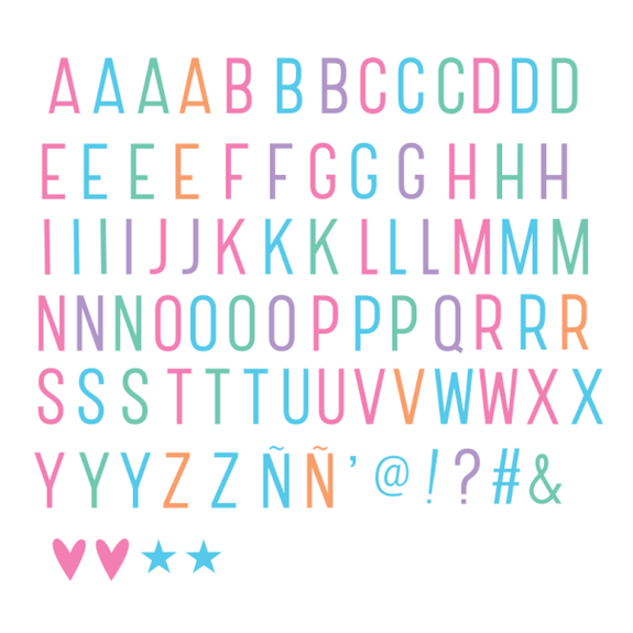 Lightbox Letter Set Pastel