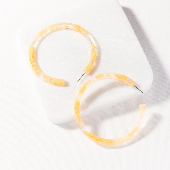 Melon Acetate Large Hoop Earring