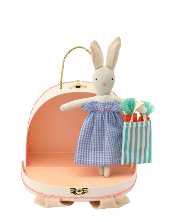 Bunny Mini Suitcase Doll