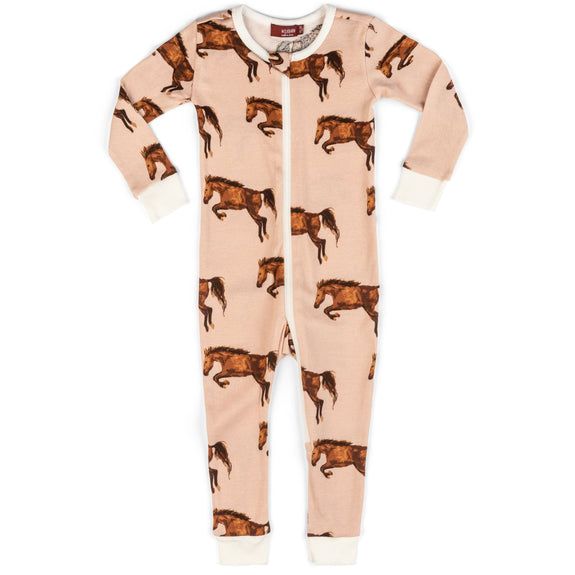 Zipper Pajamas - Horse