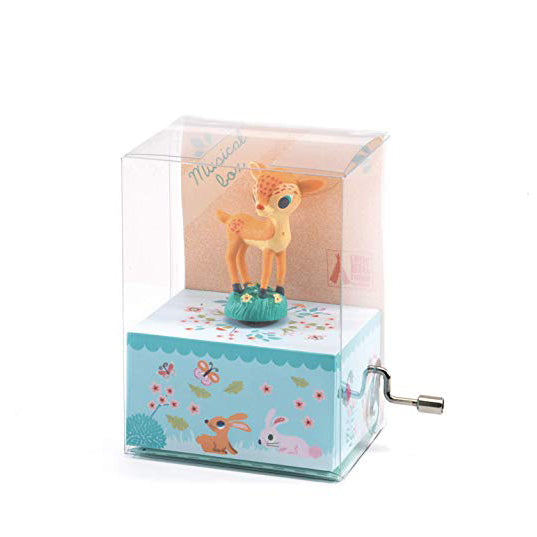Hand-Crank Music Box Fawn