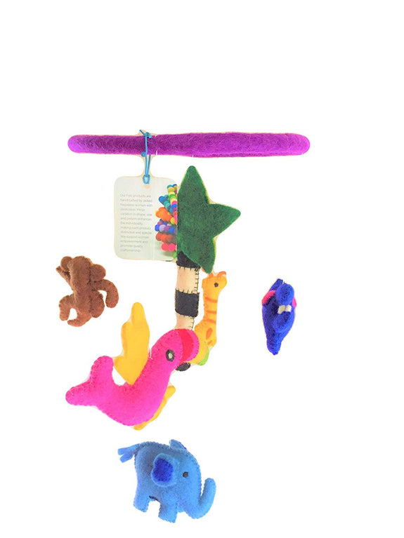 Hand Felted Mobile - Safari