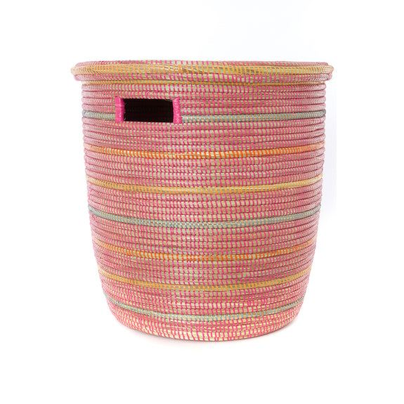 Sunrise Stripes Flat Lid Storage Basket