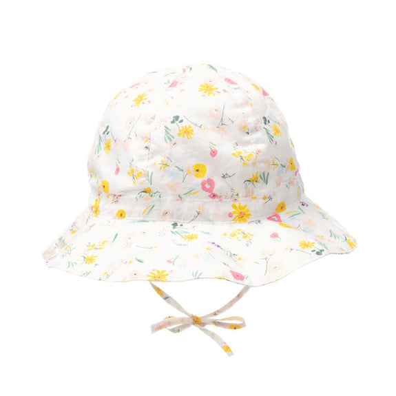 Floral Sun Hat - White/Multicolor
