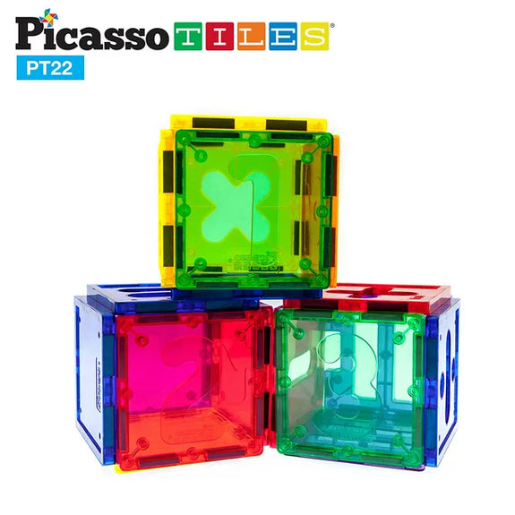 Numerical Set Magnetic Tiles Building Blocks
