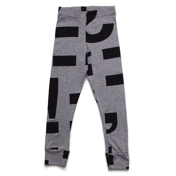 Punctuation Leggings (Heather Grey)