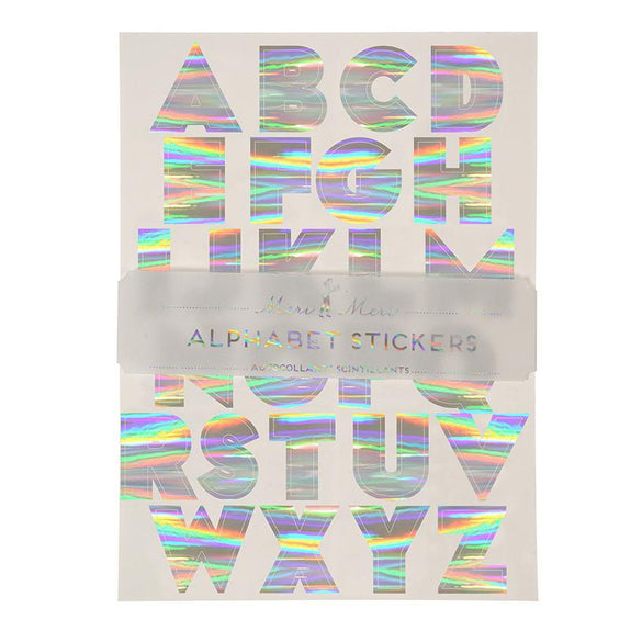 Silver Foil Alphabet Stickers