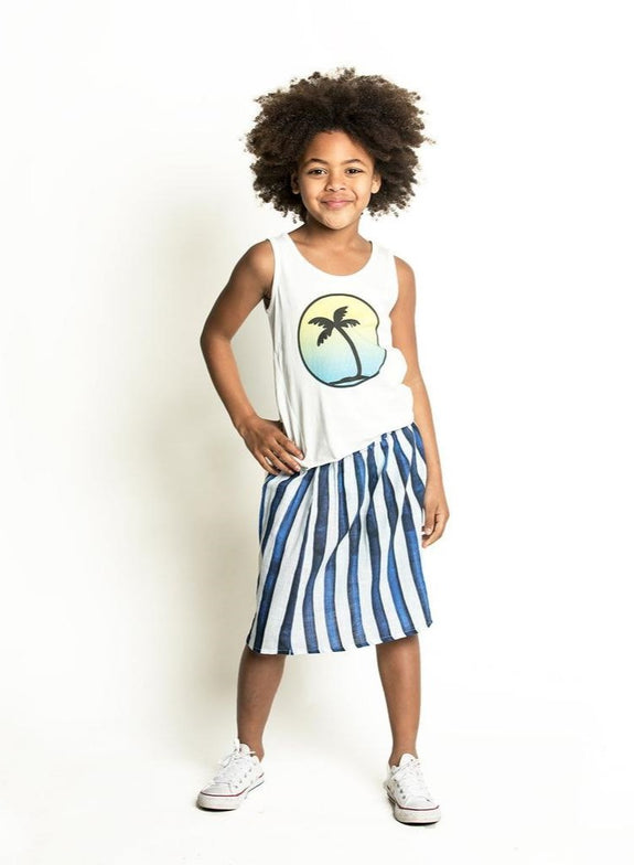 Soul Skirt Blue Stripe