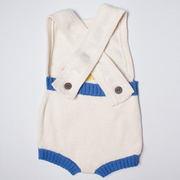 Organic Knitted Baby Romper - Rainbow