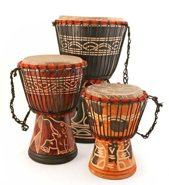 Ghanaian Djembe Hand Drum - Medium