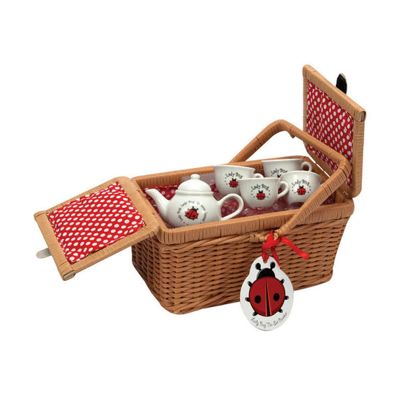 Ladybug Tea Set Basket