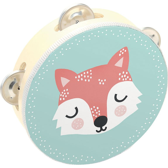 Fox Wooden Tambourine