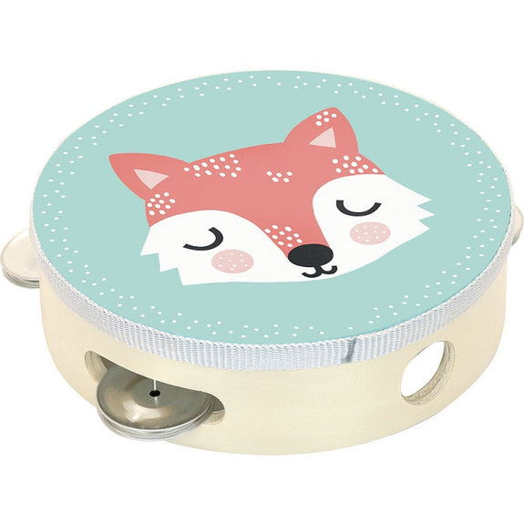 Fox Wooden Tambourine