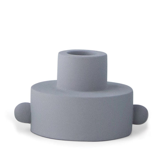 Grey Dual Function Taper Tealight Holder