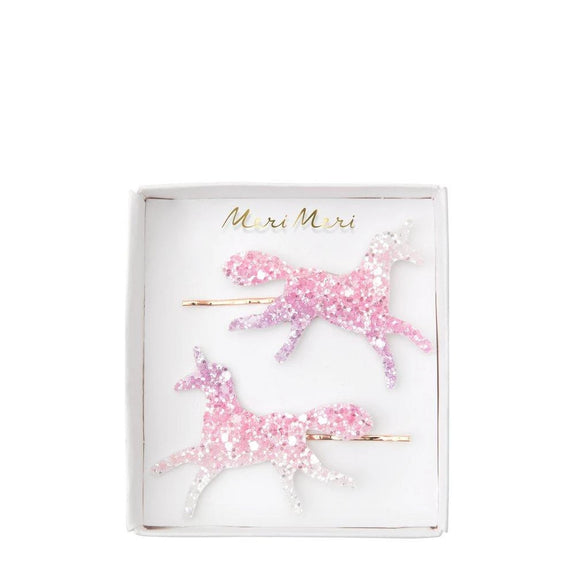 Unicorn Ombre Glitter Hair Slides