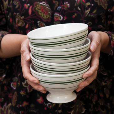 Vintage Stripe Bowl (comes in assorted colors)