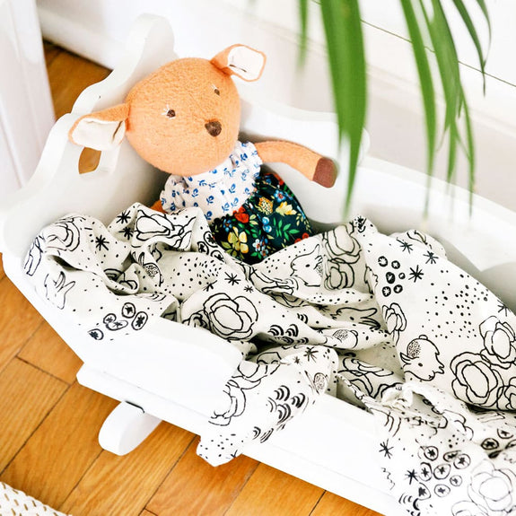Organic Muslin Swaddle - Bunnies