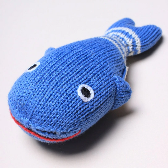 Organic Baby Rattle - Whale