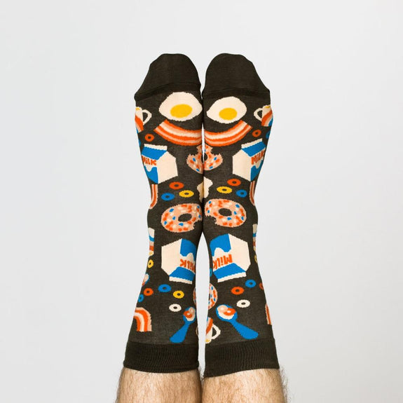 Men's Crew Socks Breakfast